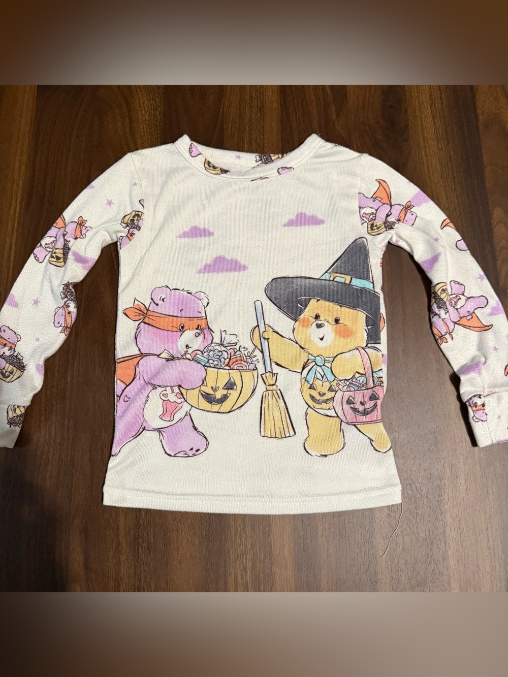 Girls Care Bears Halloween pajama shirt